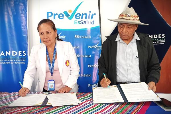 EsSalud y la Cooperativa de Ahorro y Crédito Los Andes suscriben alianza para fortalecer la salud preventiva.