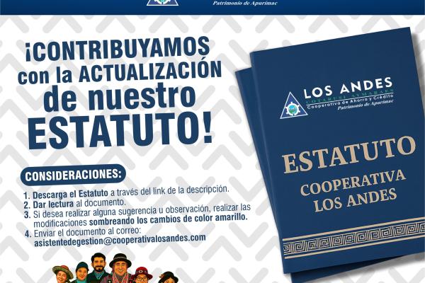 Actualización de nuestro estatuto de la Cooperativa Los Andes