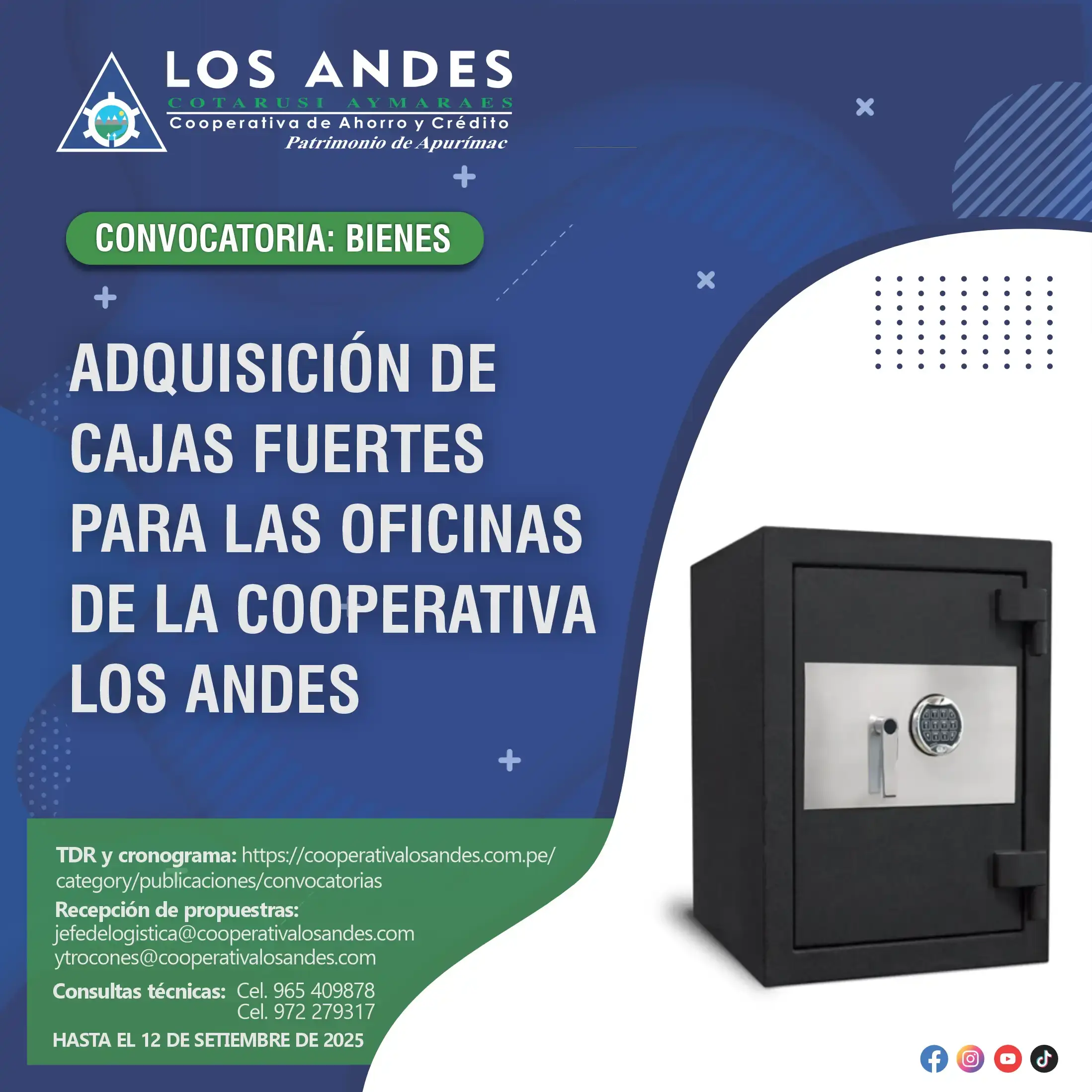 CONVOCATORIA: ADQUISICIÓN DE CAJA FUERTE